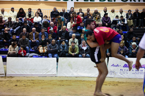 Carlos Alonso acude a la luchada en Llano del Moro/Foto: Tony Cuadrado/ACAN
