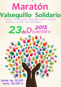 VALSEQUILLO CARTEL MARATÓN SOLIDARIO 2015