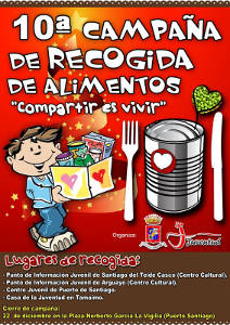 santiagoteide Cartel de la X Campaña de Recogida de Alimentos 2015