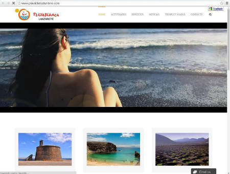 yaiza pantallazo web turística 2016