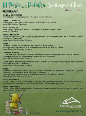 santiago teide III Fiesta de la Palabra 2017
