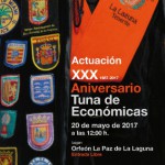 la laguna Cartel_XXX_Aniversario_Tuna_Económicas 2017