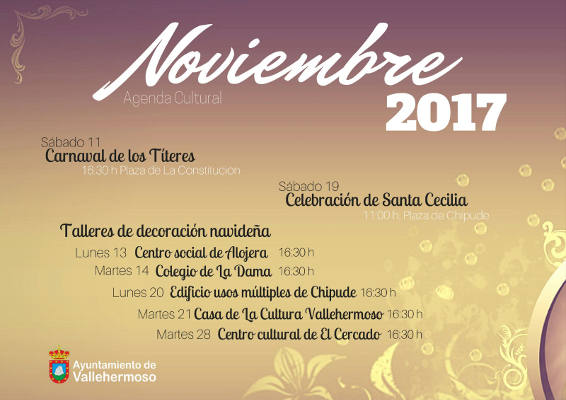 vallehermoso agenda-cultural-noviembre 2017