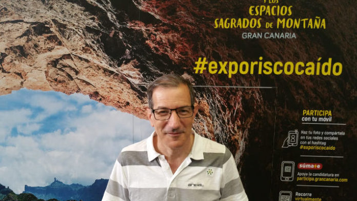 GCANARIA Pedro Quintana en la exposición de Risco Caído 2018