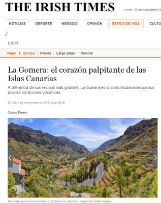 la gomera turismo 2018