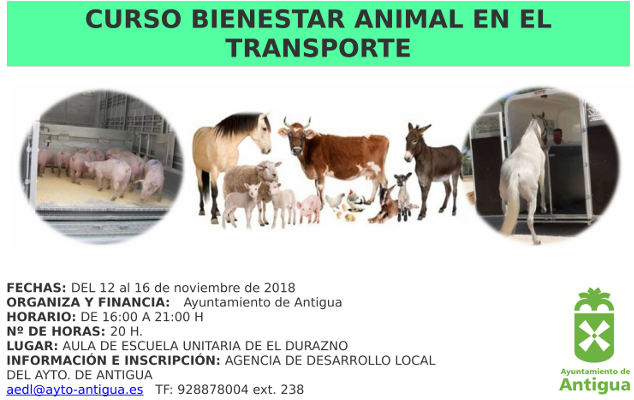 antigua curso bienestar animal 2018