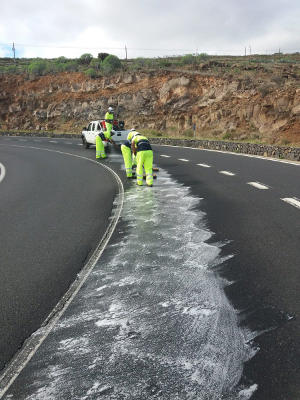 la gomera vertidos en carretera 2019