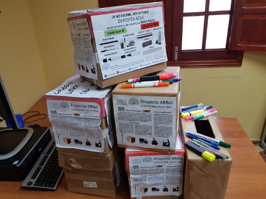 san miguel Reciclaje bolígrafos 2019