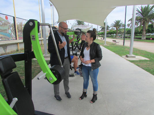 sc tenerife Elena Mateo y el concejal de Deportes de Las Palmas 2019