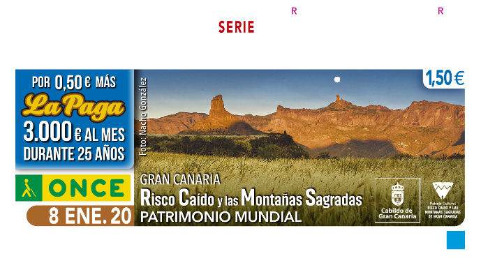 gcanaria Cupón de la ONCE dedicado al Paisaje Cultural 2019