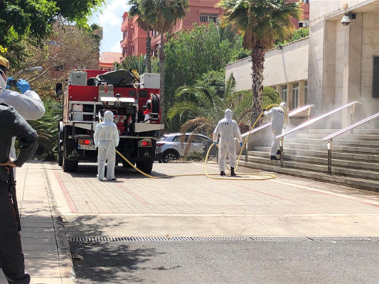 gcanaria_ume_desinfeccion_el_paso_2020 Desinfección preventiva en El Pino, efectuada por la UME