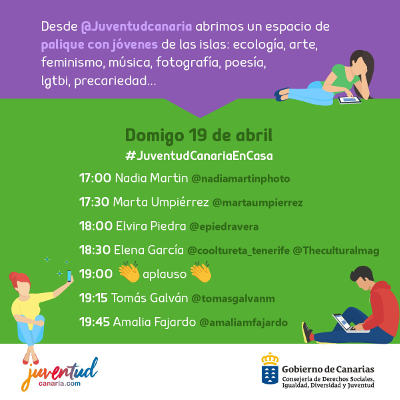 gobcan_juventud_Palique_con_jóvenes_2020 De palique con jóvenes este domingo en el instagram de Juventud