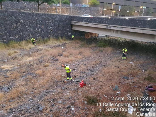 sc_tenerife_retirada_basura_b.santos_2020 Retirada de residuos domésticos del barranco de Santos