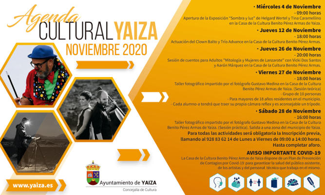 yaiza_cultura_noviembre_2020 Agenda de espectáculos y actividades culturales de noviembre