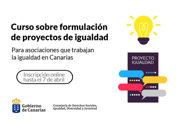 gobcan_igualdad_Curso_formulación_proyectos_2021 Formación gratuita a entidades de igualdad para elaboración de proyectos
