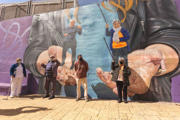 lalaguna_Visita_Mural_CEVA_Anchieta_2021 El CEVA Anchieta convierte sus paredes en un manifiesto ciudadano