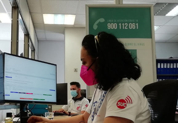 gobcan_Sanitarios_en_la_línea_COVID_2021 La línea 900 112 061 atiende a 314 mil personas en el primer semestre