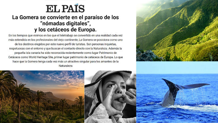 La revista El Viajero posiciona La Gomera como destino ideal