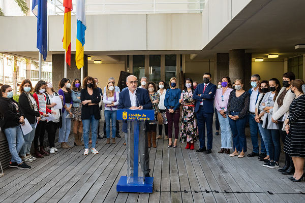 gcanaria_unidad_contra_violencias_machistas_2021 Unidad para luchar contra las violencias machistas en el acto por el 25N