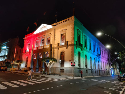 sctenerife_día_orgullo_lgbti_2022 Día Internacional del Orgullo LGTBI, Santa Cruz se ilumina con orgullo