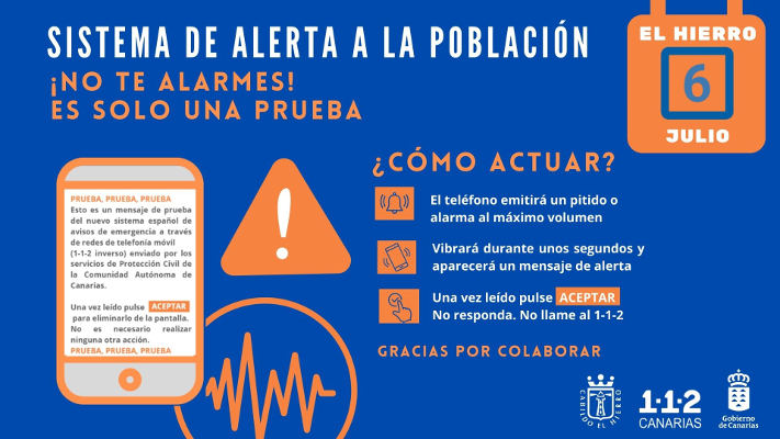 gobcan_Es_Alert_El_Hierro_6_julio_2023 ES-Alert, sistema de aviso a la población en caso de emergencia