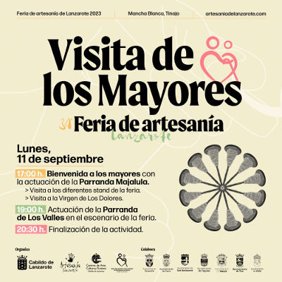 Los mayores de Lanzarote y La Graciosa visitarán la Feria de Artesanía