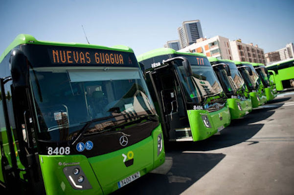 sctenerife_guaguas_eléctricas_2024 Guaguas 100% eléctricas en el centro de la ciudad